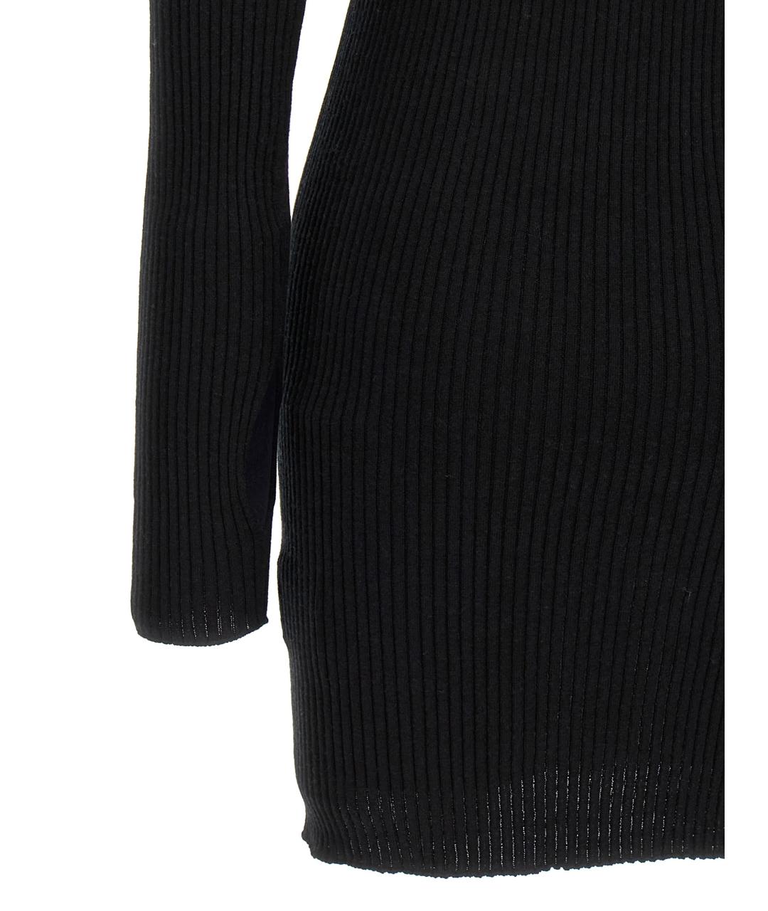 COURREGES Черное хлопковое повседневное платье, фото 4
