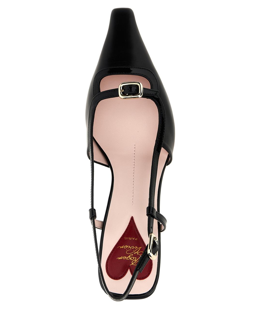 ROGER VIVIER Черные кожаные туфли, фото 4