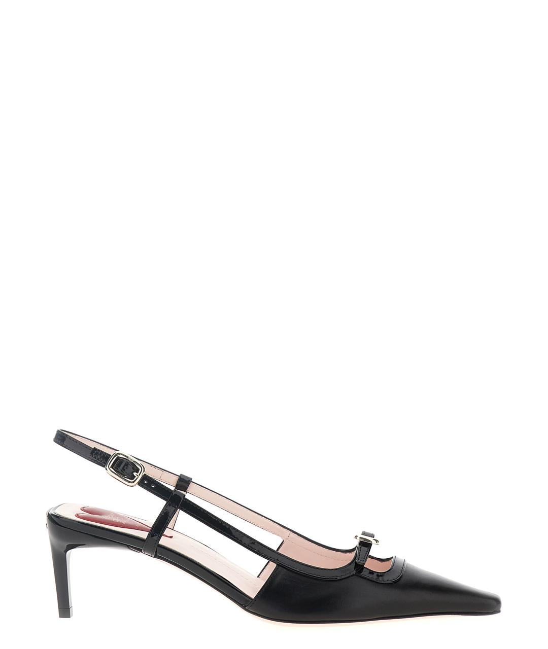ROGER VIVIER Черные кожаные туфли, фото 1
