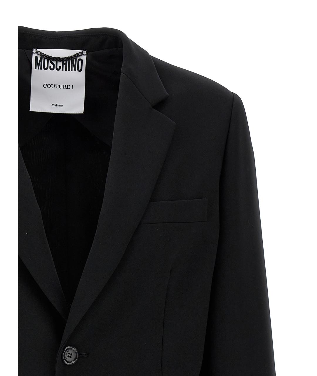 MOSCHINO Черный полиэстеровый жакет/пиджак, фото 3