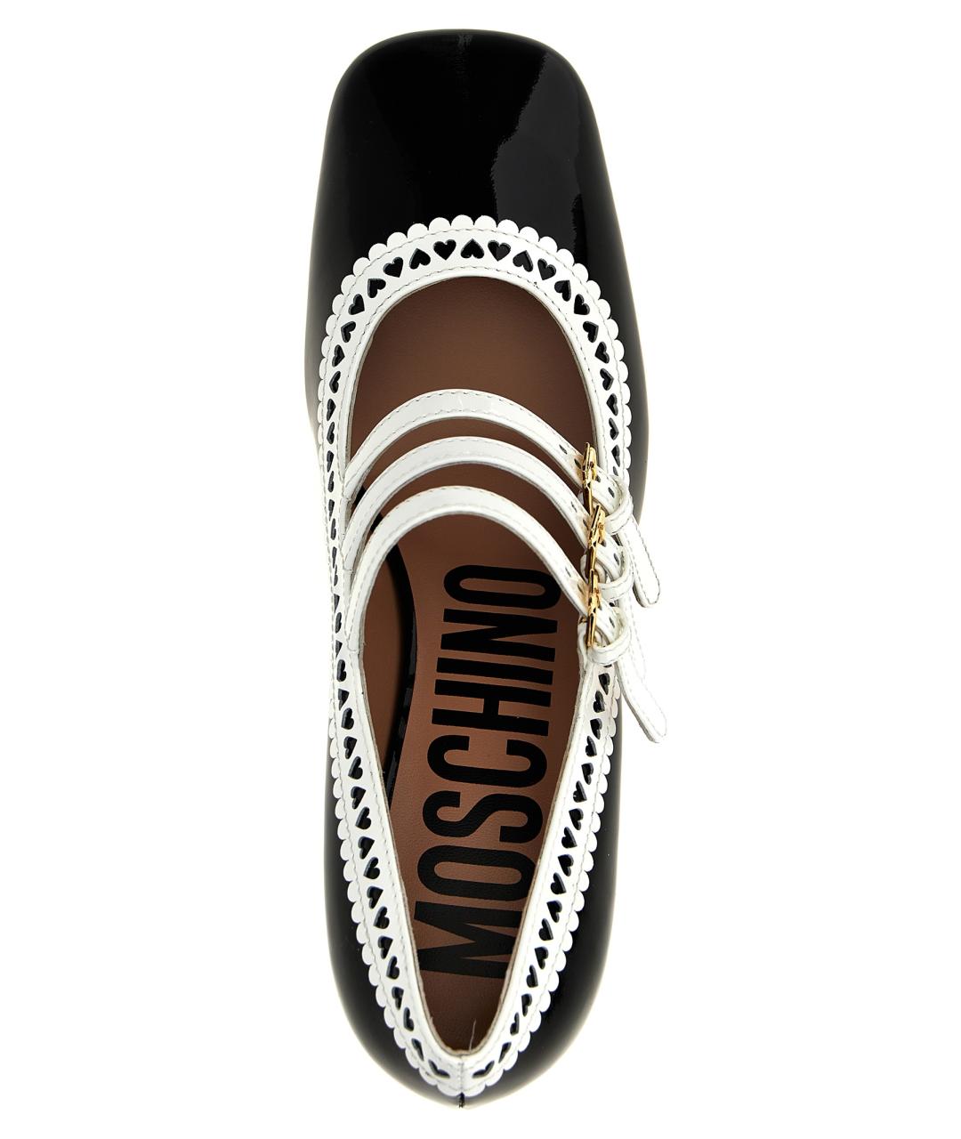 MOSCHINO Черные туфли из лакированной кожи, фото 4
