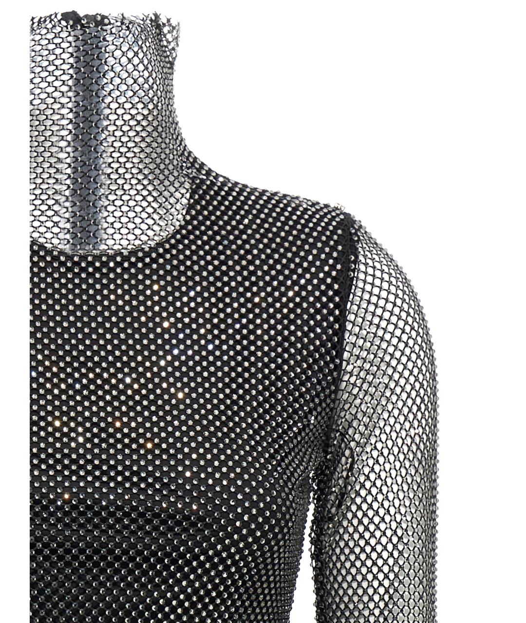SPORTMAX Черная полиэстеровая блузы, фото 3