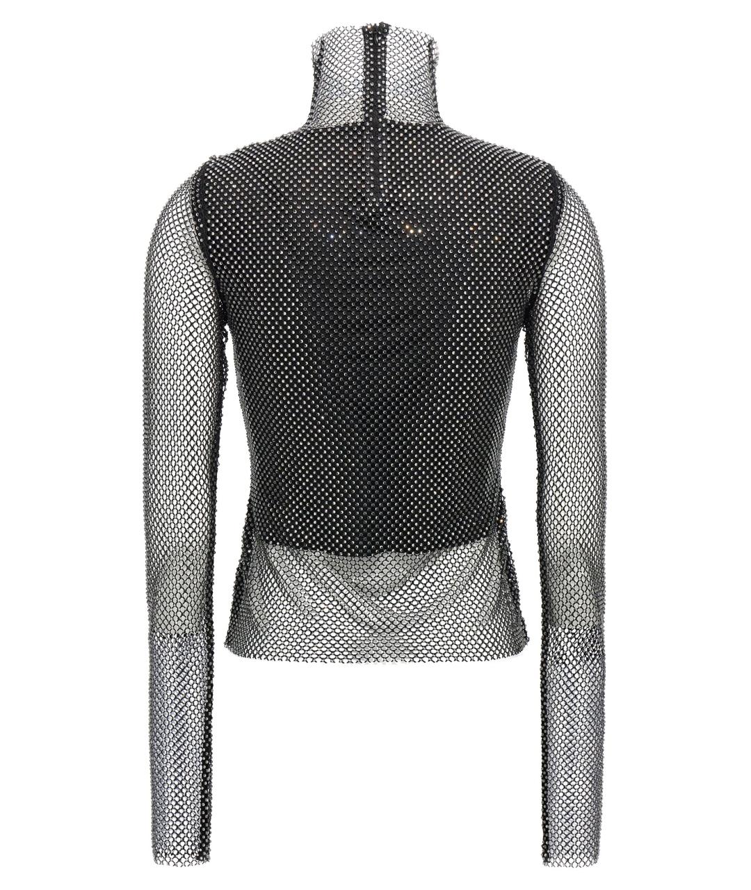 SPORTMAX Черная полиэстеровая блузы, фото 2