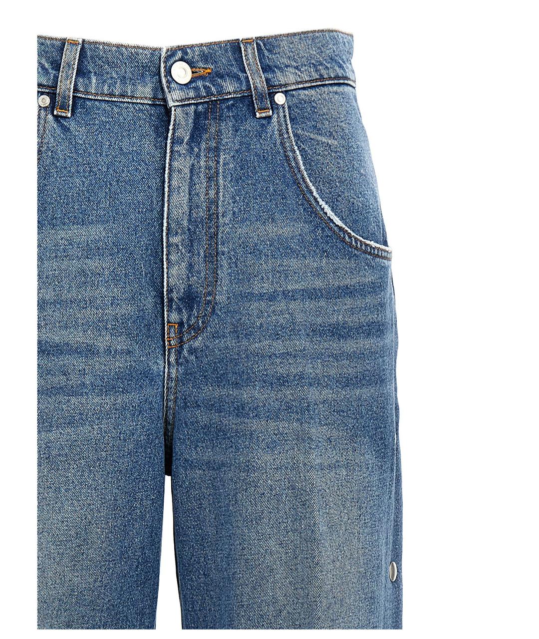 STELLA MCCARTNEY Синие хлопковые прямые джинсы, фото 4