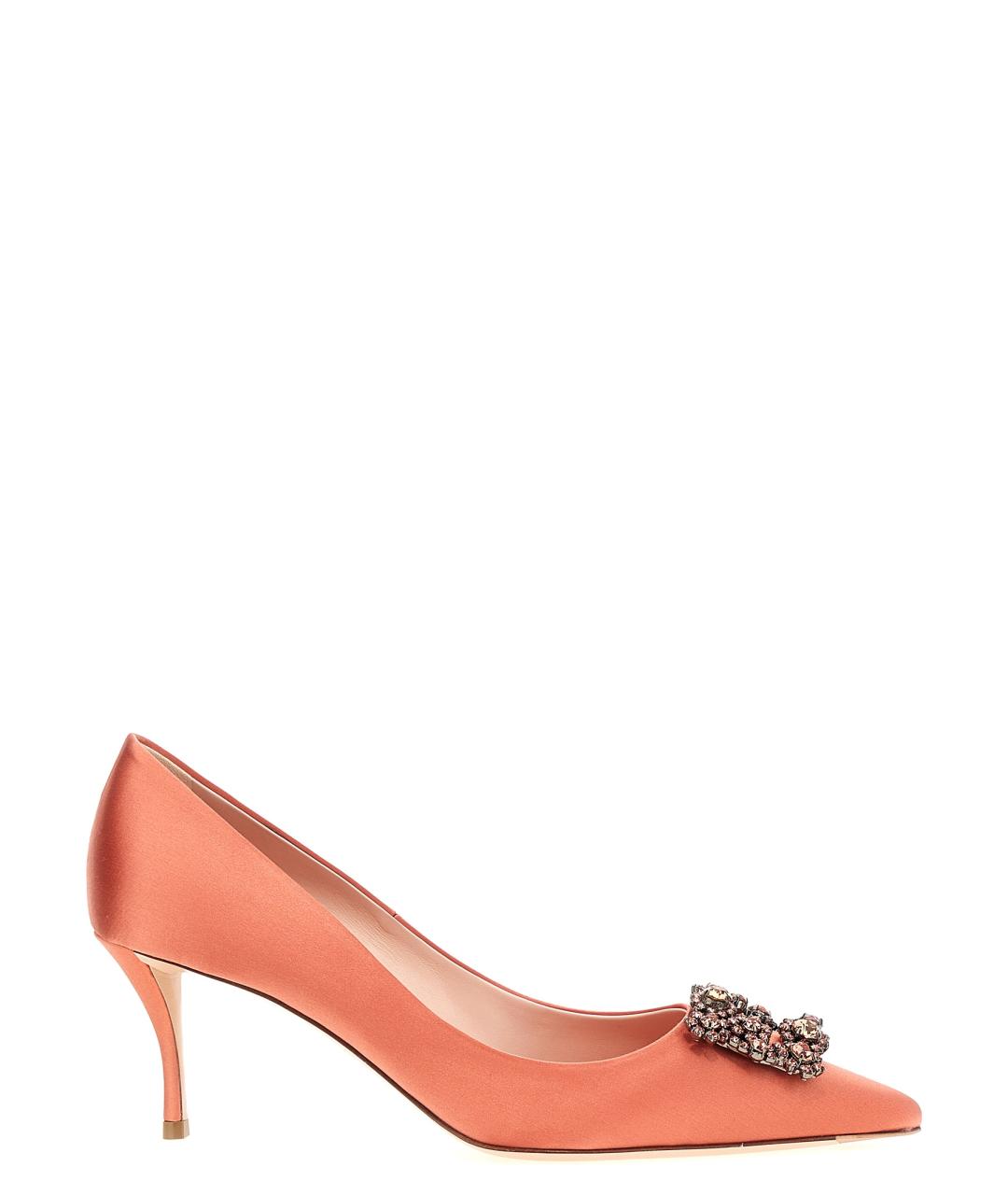 ROGER VIVIER Розовые текстильные туфли, фото 1