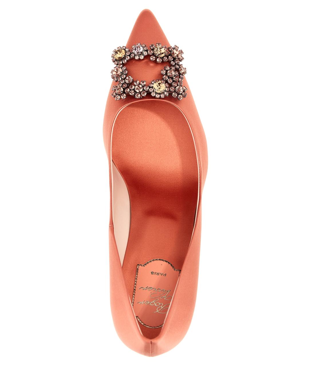 ROGER VIVIER Розовые текстильные туфли, фото 4