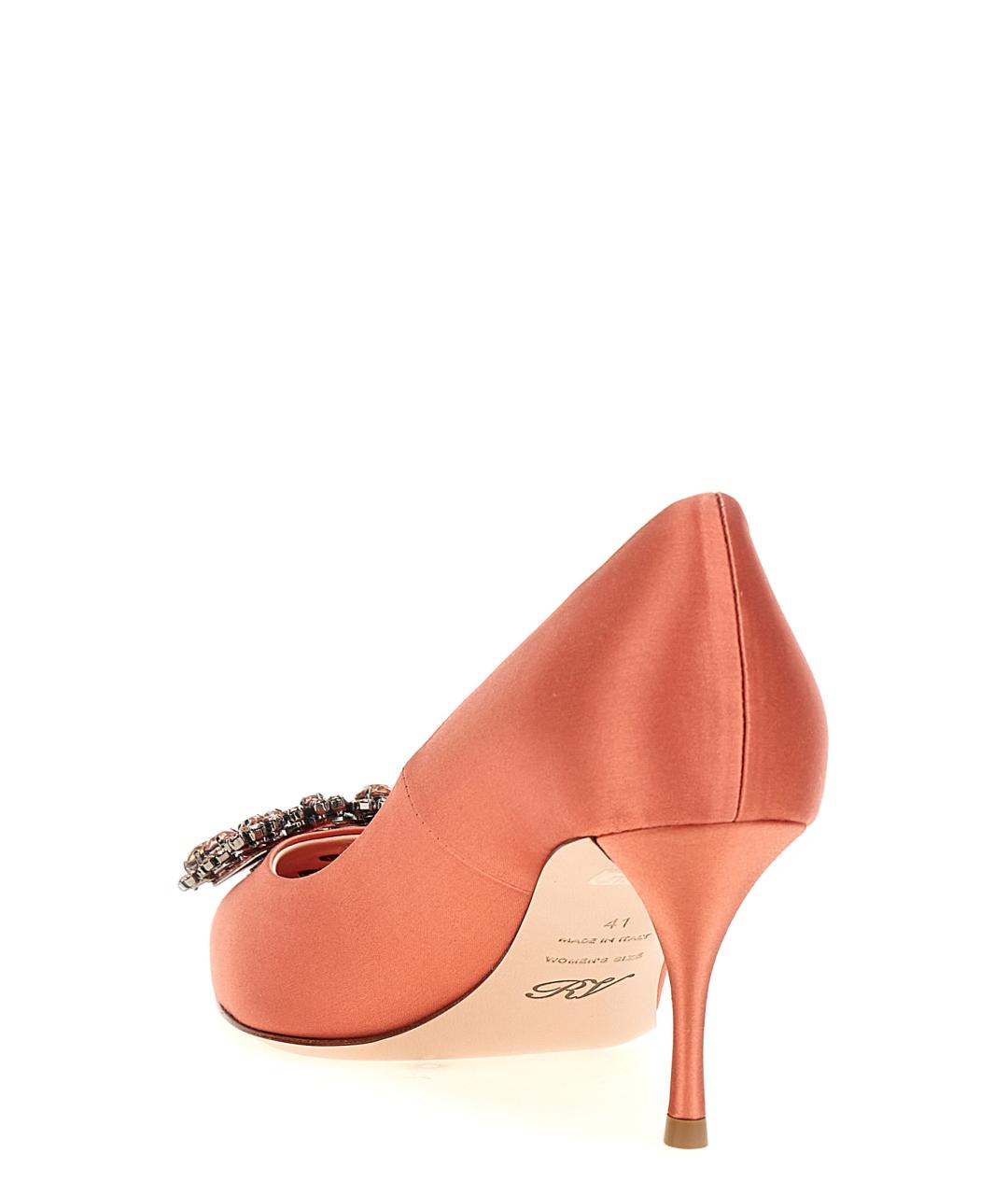 ROGER VIVIER Розовые текстильные туфли, фото 3