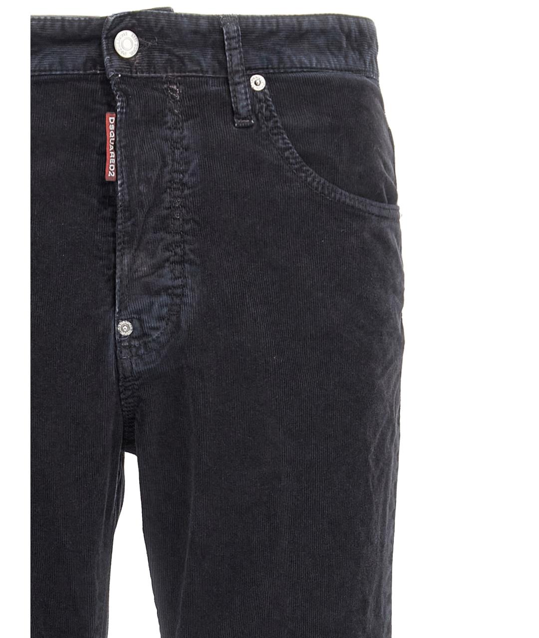 DSQUARED2 Темно-синие хлопковые повседневные брюки, фото 3