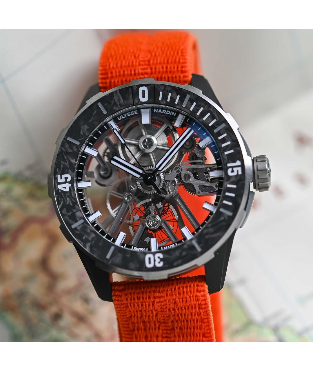 Ulysse Nardin Серые карбоновые часы, фото 3