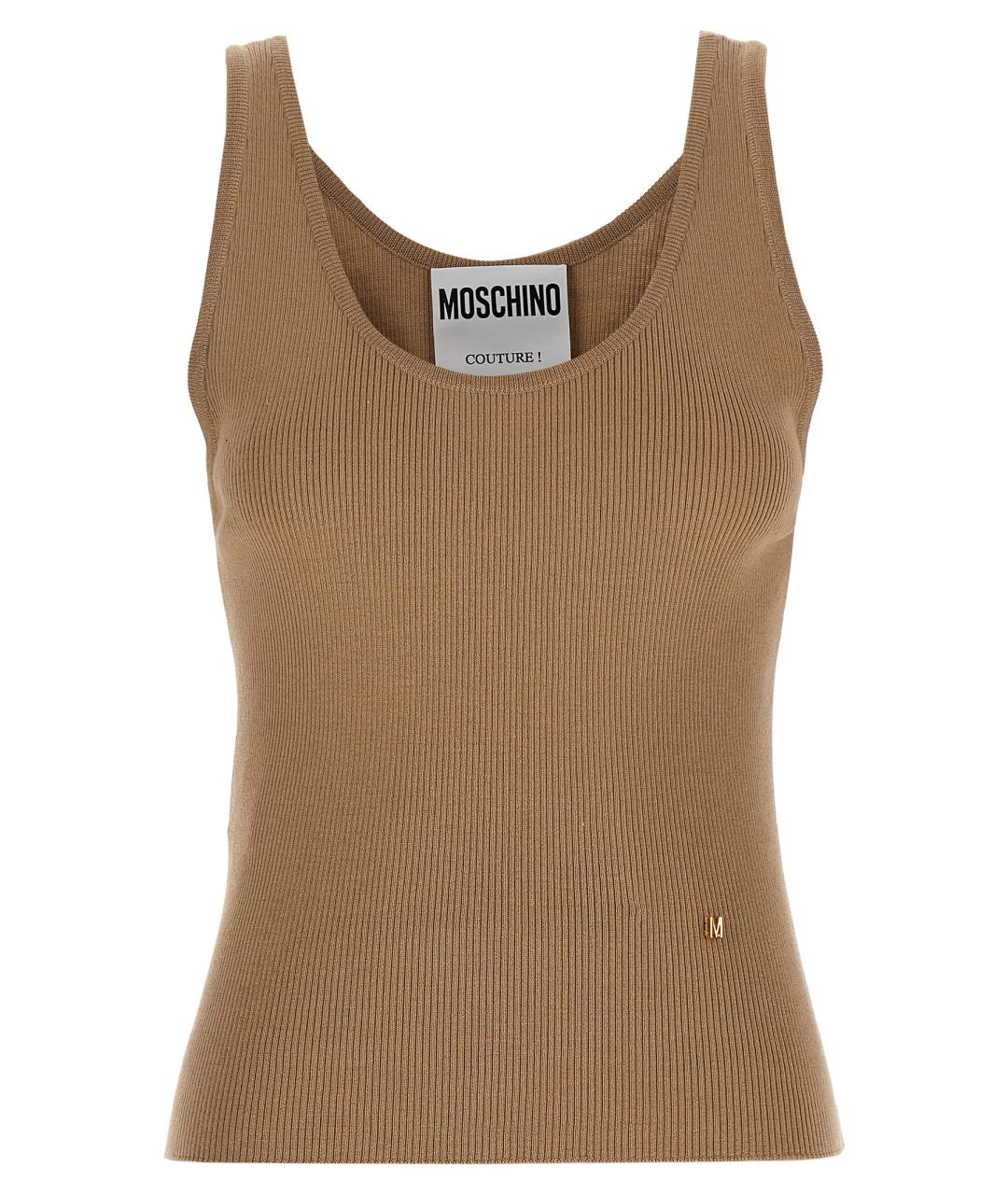 MOSCHINO Бежевая шерстяная майка, фото 1