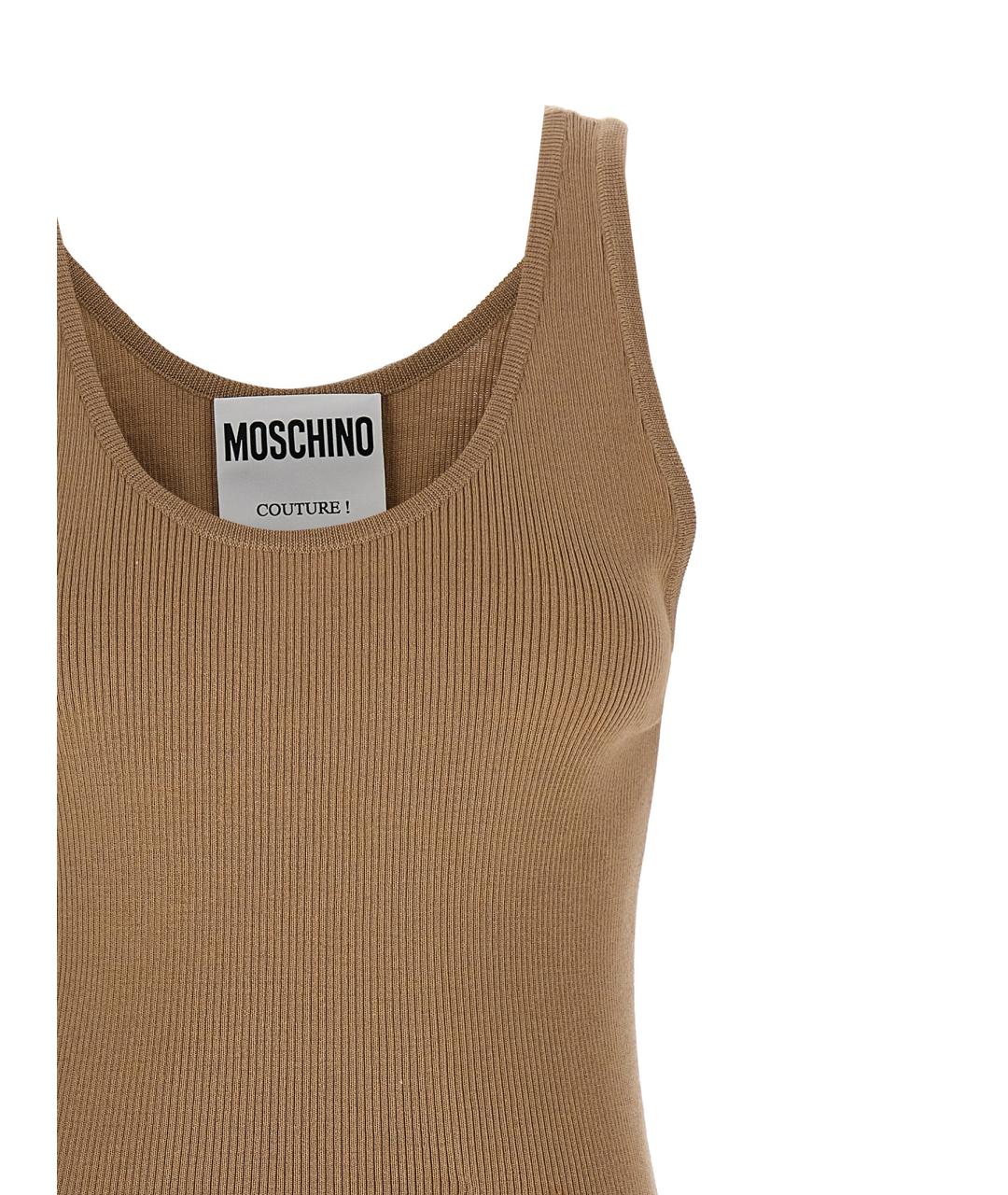 MOSCHINO Бежевая шерстяная майка, фото 3