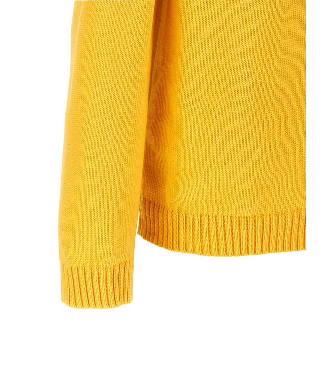 MOSCHINO Желтый хлопковый джемпер / свитер, фото 4