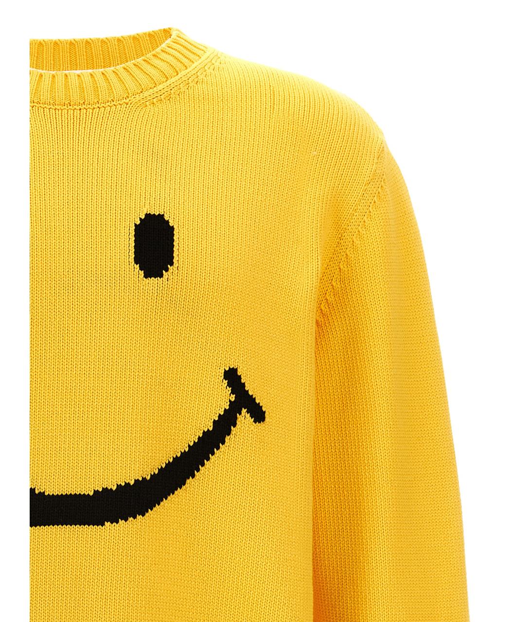 MOSCHINO Желтый хлопковый джемпер / свитер, фото 3