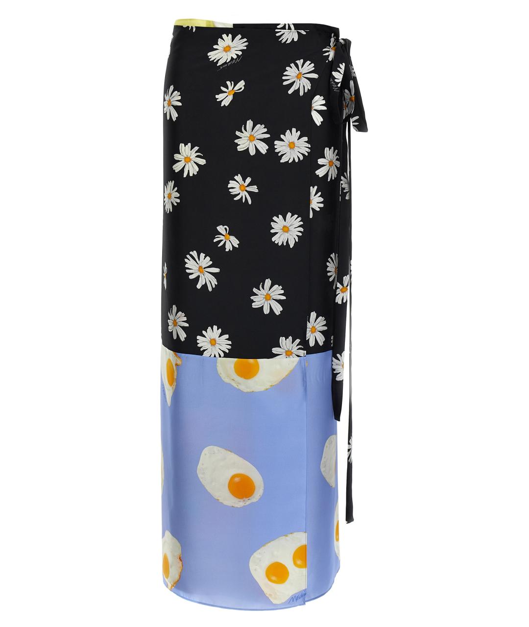 MOSCHINO Мульти шелковая юбка макси, фото 1
