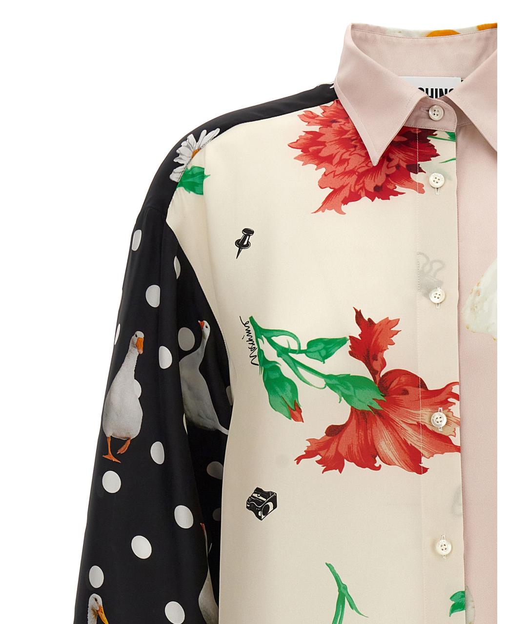 MOSCHINO Мульти шелковая рубашка, фото 3