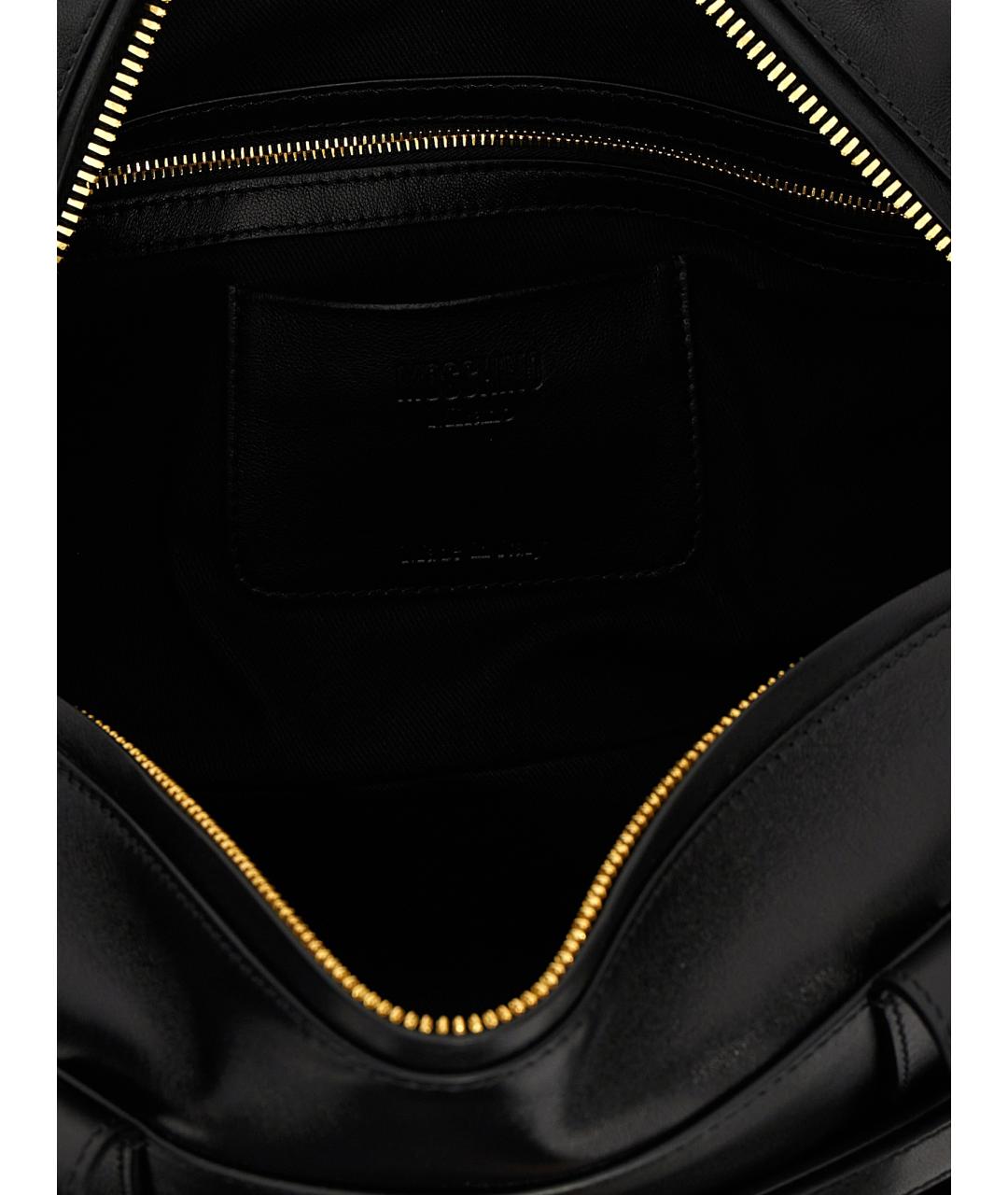 MOSCHINO Черная кожаная сумка тоут, фото 4