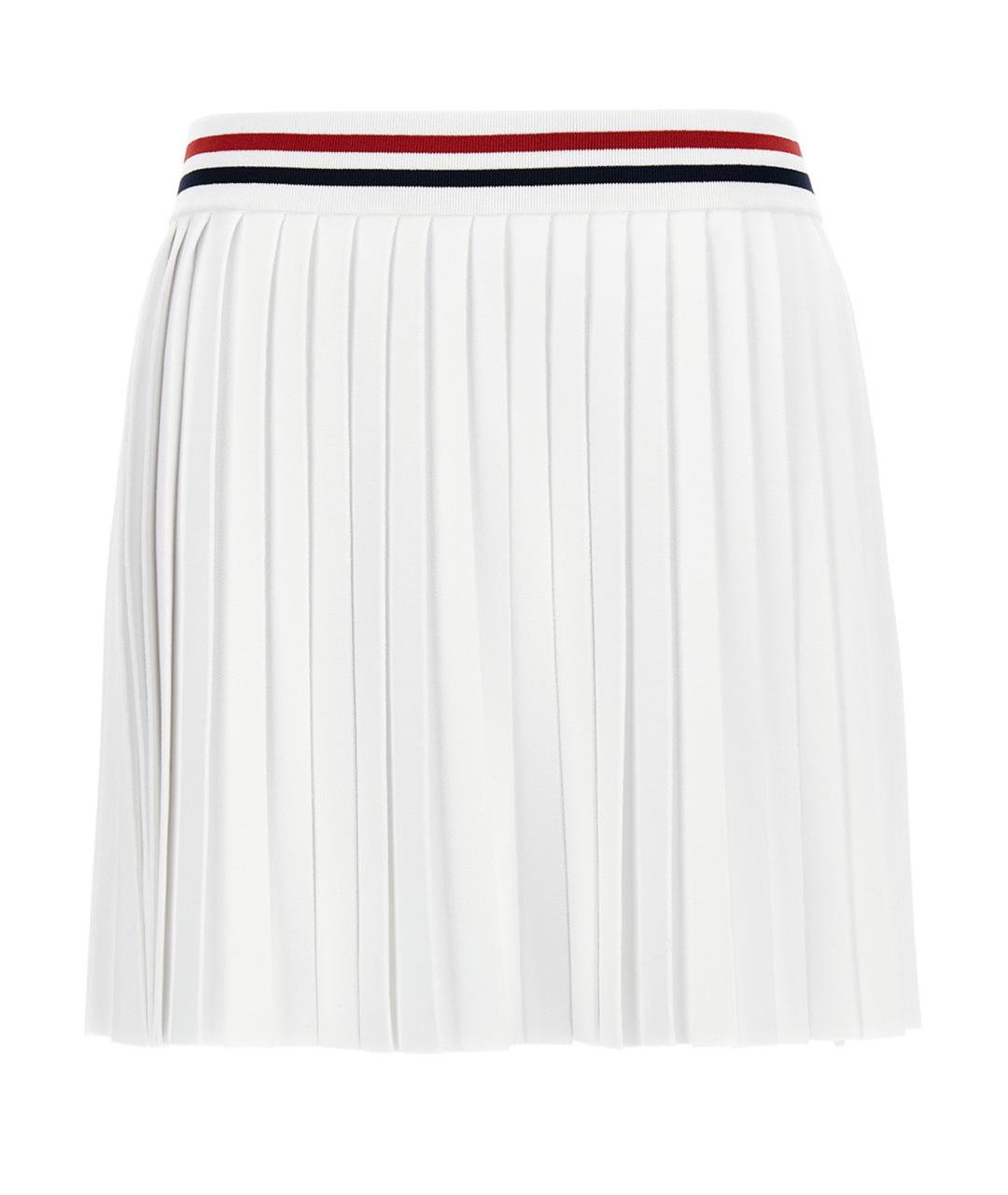 THOM BROWNE Белая вискозная юбка мини, фото 1