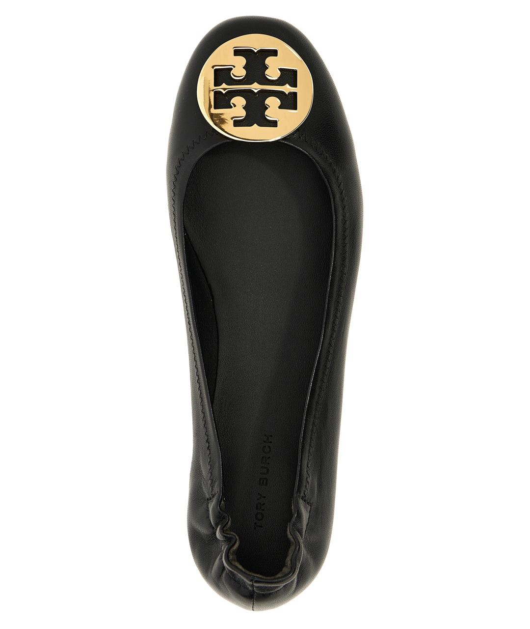 TORY BURCH Черные кожаные балетки, фото 4