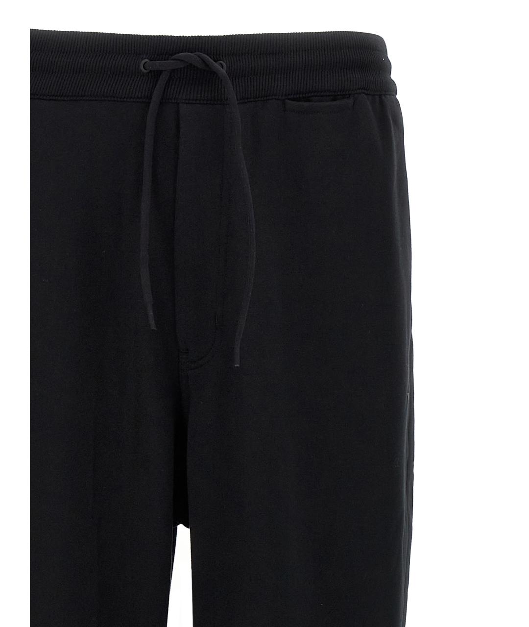 Y-3 Черные хлопковые повседневные брюки, фото 3