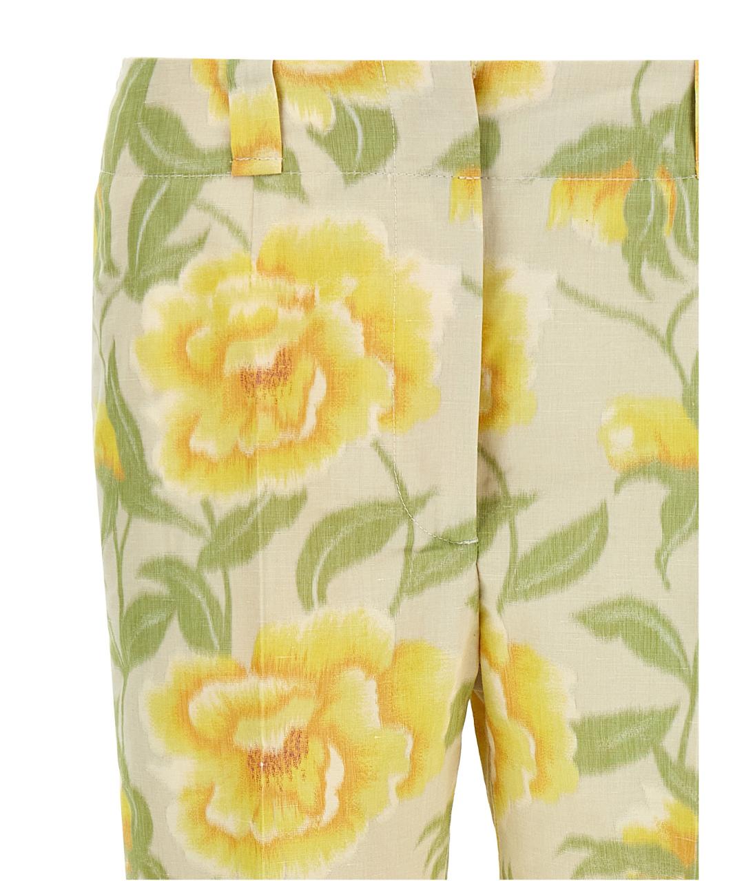 KENZO Мульти полиэстеровые прямые брюки, фото 3