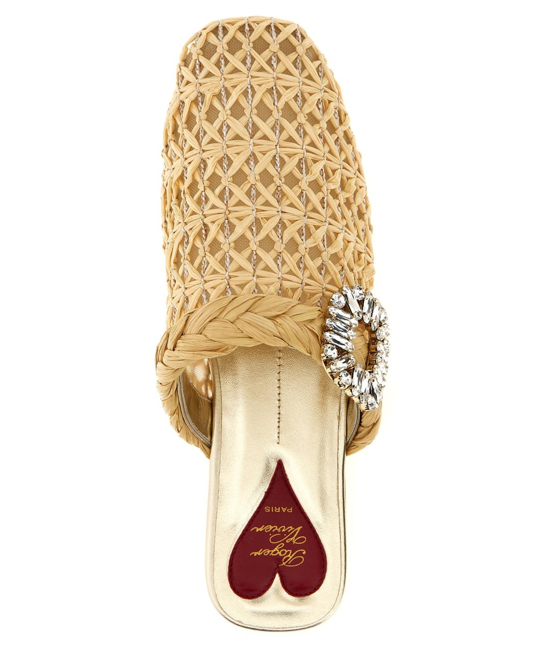 ROGER VIVIER Бежевые сабо, фото 4