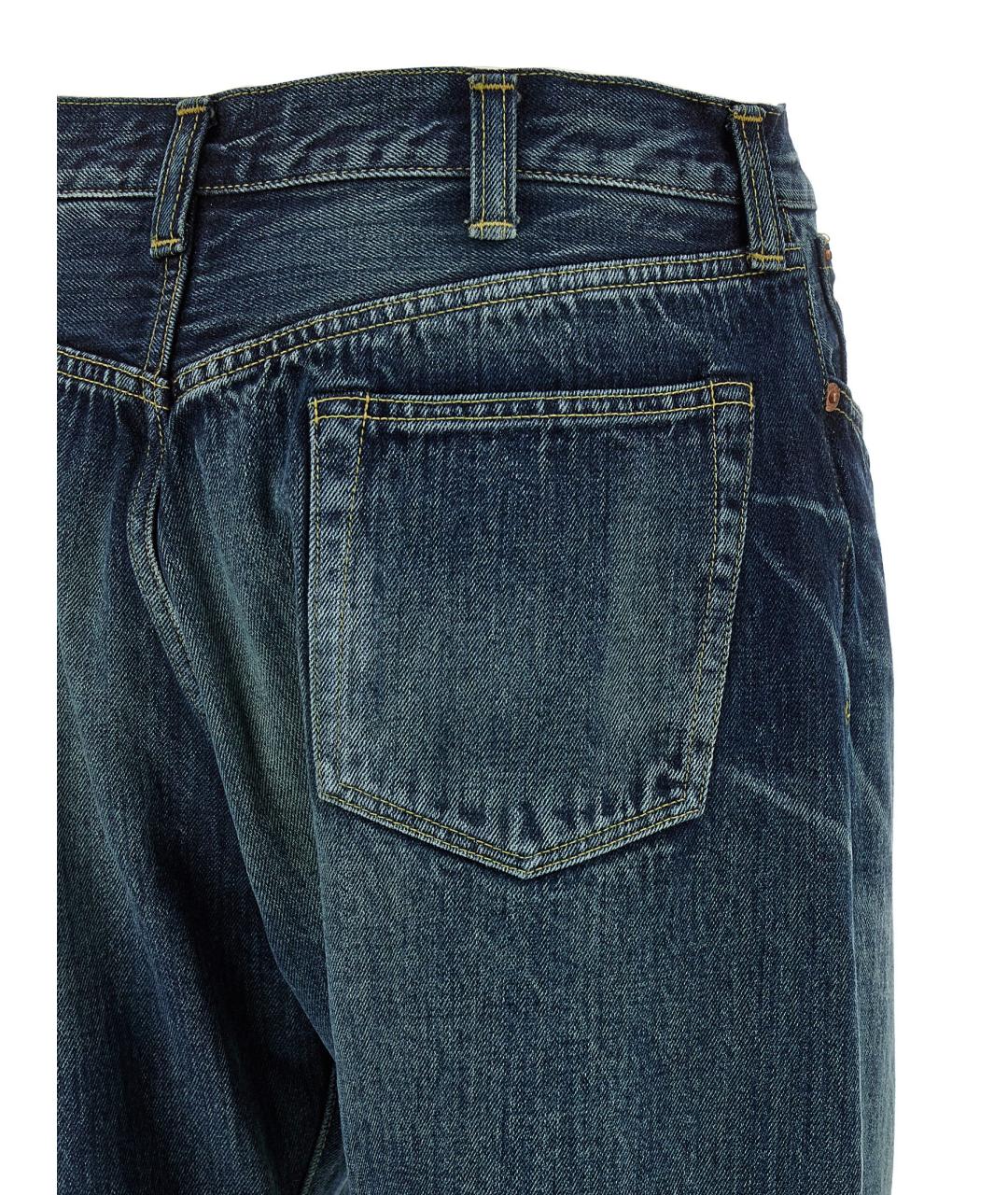 JUNYA WATANABE Синие хлопковые прямые джинсы, фото 4