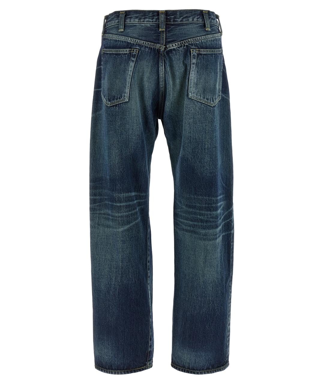 JUNYA WATANABE Синие хлопковые прямые джинсы, фото 2