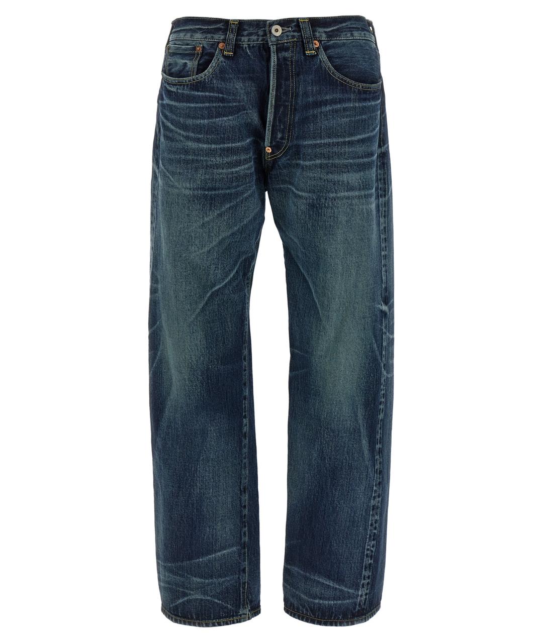 JUNYA WATANABE Синие хлопковые прямые джинсы, фото 1