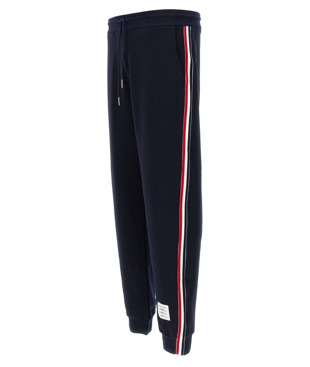 THOM BROWNE Синие хлопковые повседневные брюки, фото 3