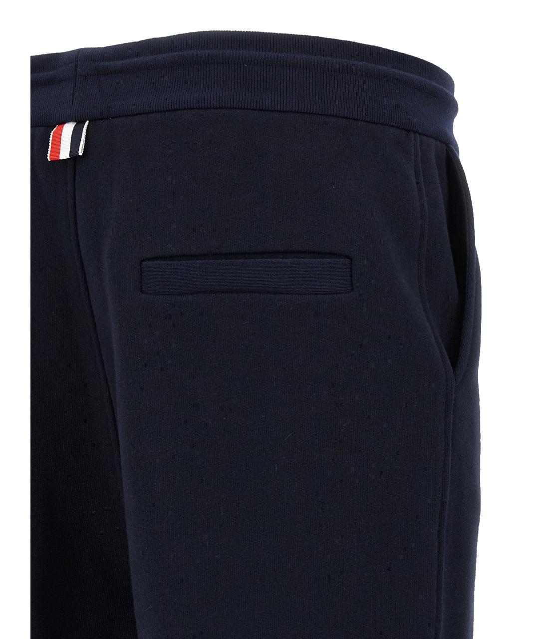 THOM BROWNE Синие хлопковые повседневные брюки, фото 5
