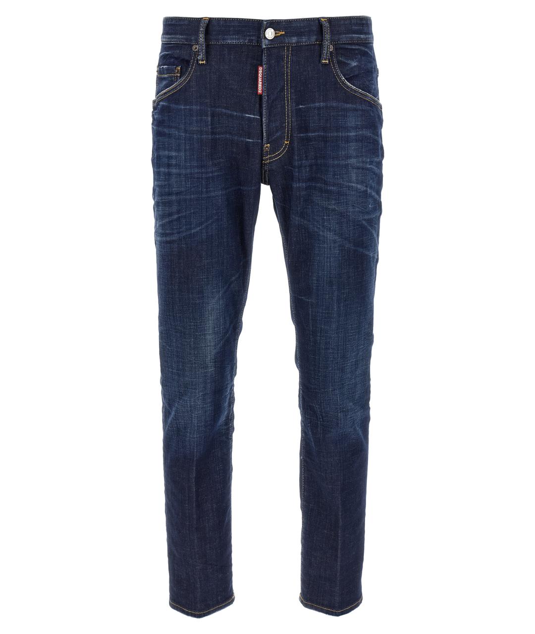 DSQUARED2 Синие хлопковые джинсы скинни, фото 1