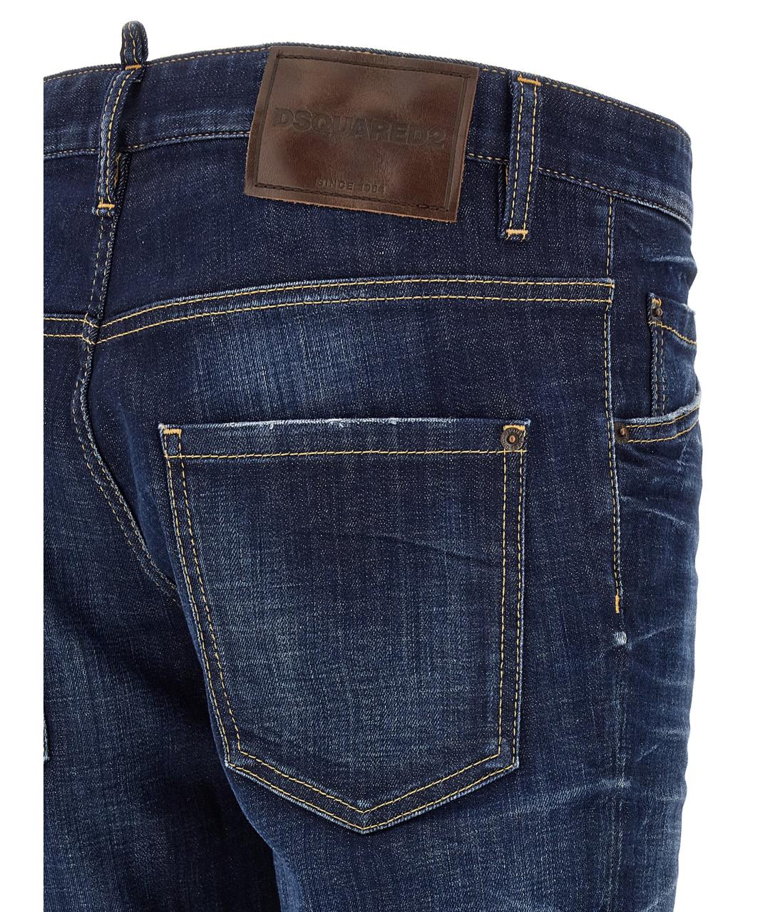 DSQUARED2 Синие хлопковые джинсы скинни, фото 4