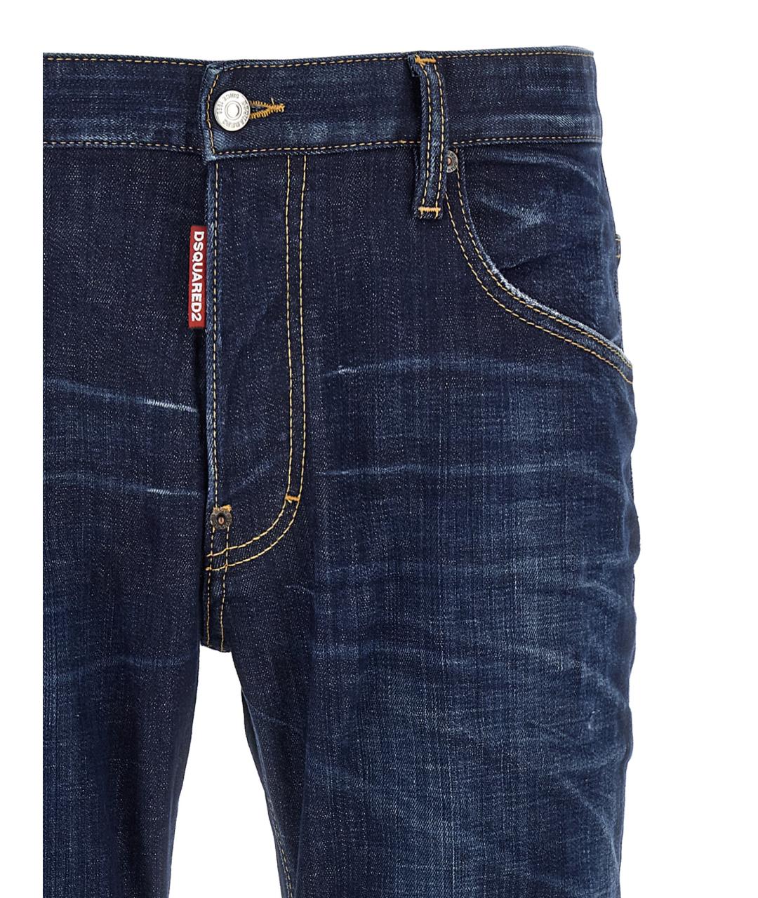 DSQUARED2 Синие хлопковые джинсы скинни, фото 3