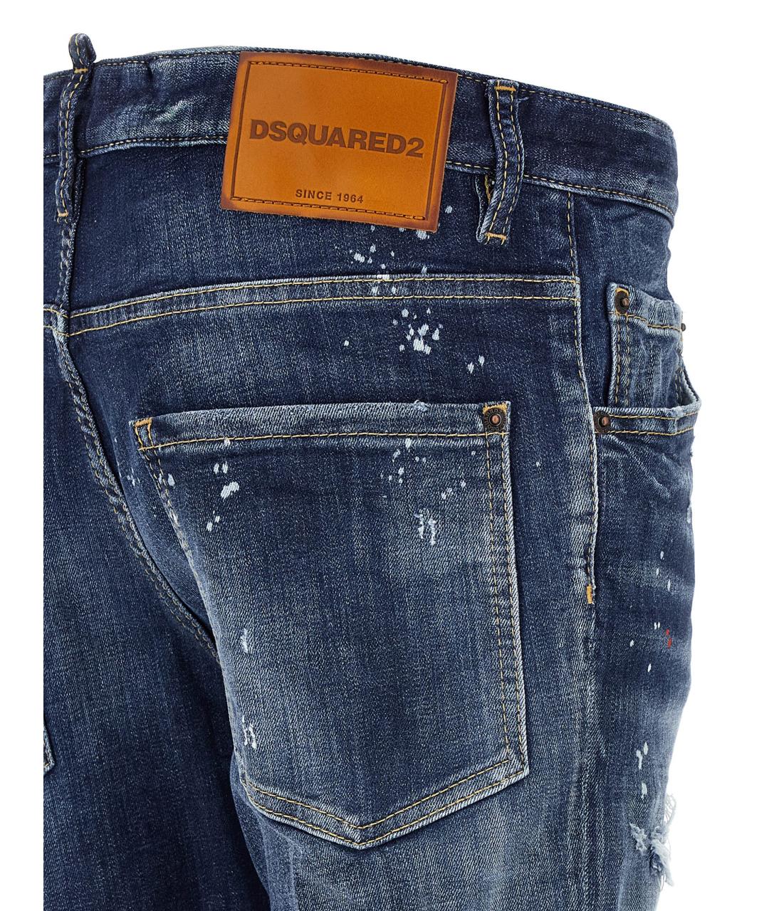 DSQUARED2 Синие хлопковые джинсы скинни, фото 4