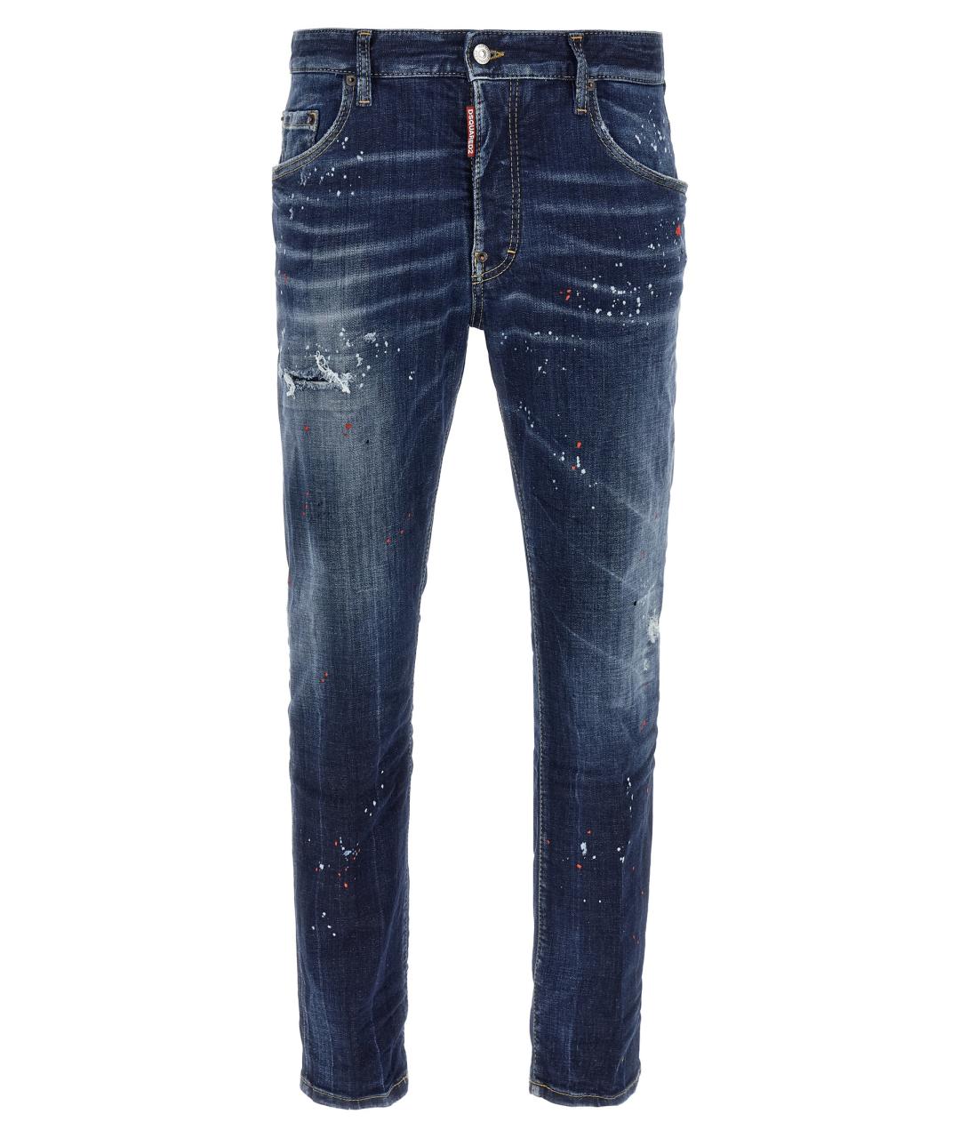DSQUARED2 Синие хлопковые джинсы скинни, фото 1
