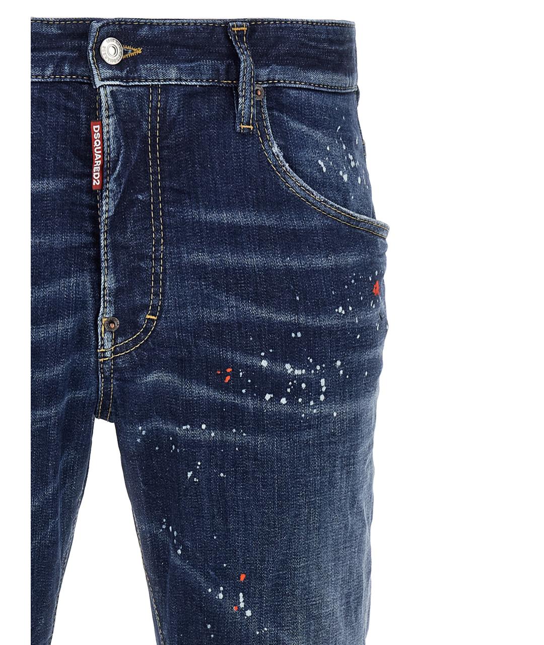 DSQUARED2 Синие хлопковые джинсы скинни, фото 3