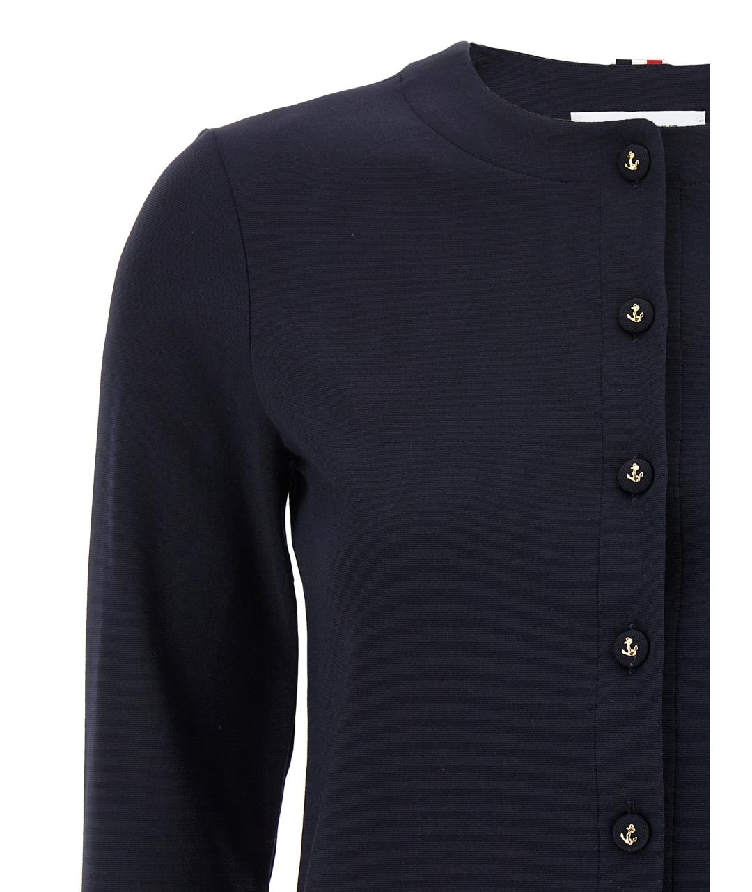 THOM BROWNE Синий вискозный кардиган, фото 3
