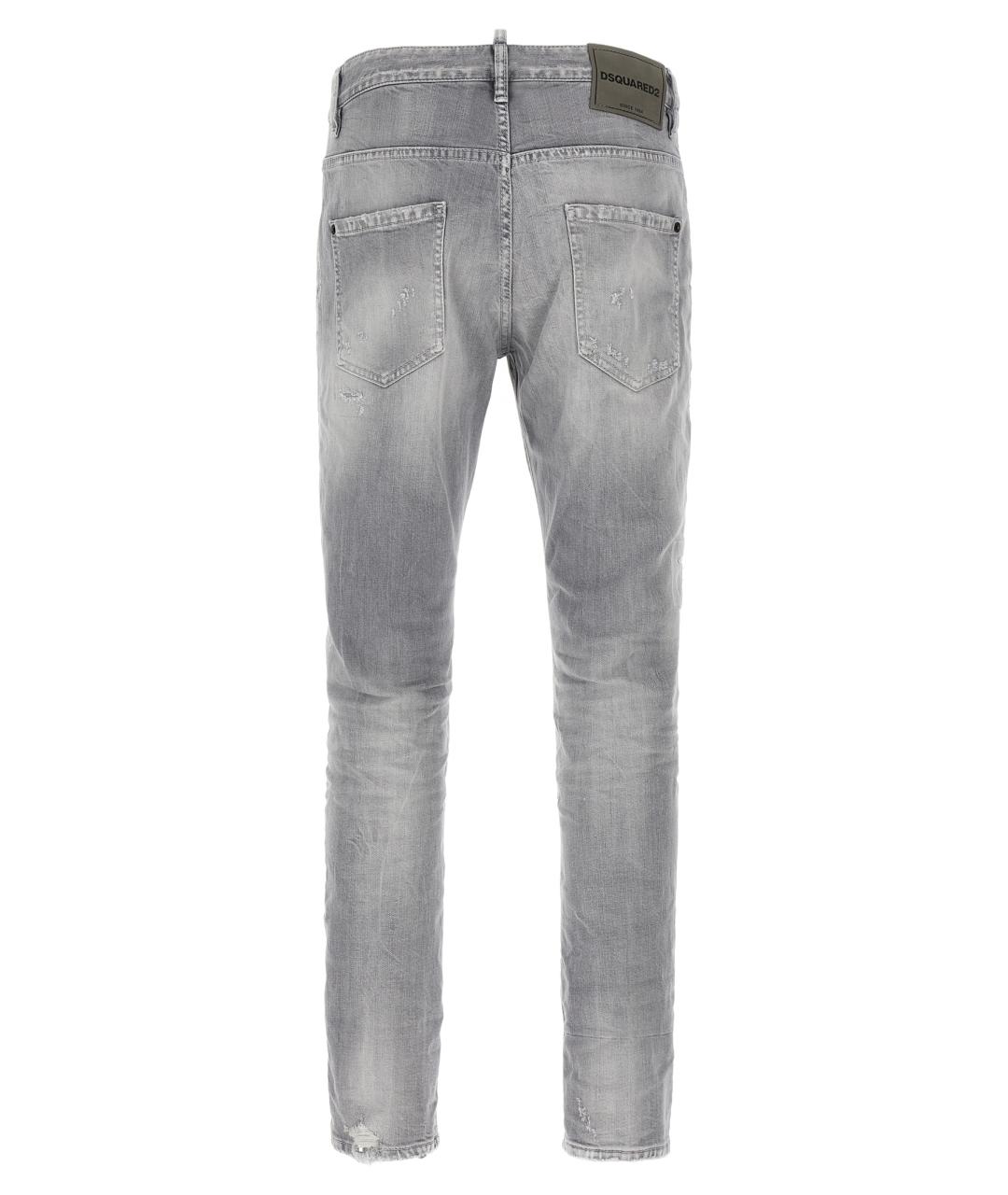 DSQUARED2 Серые хлопковые джинсы скинни, фото 2