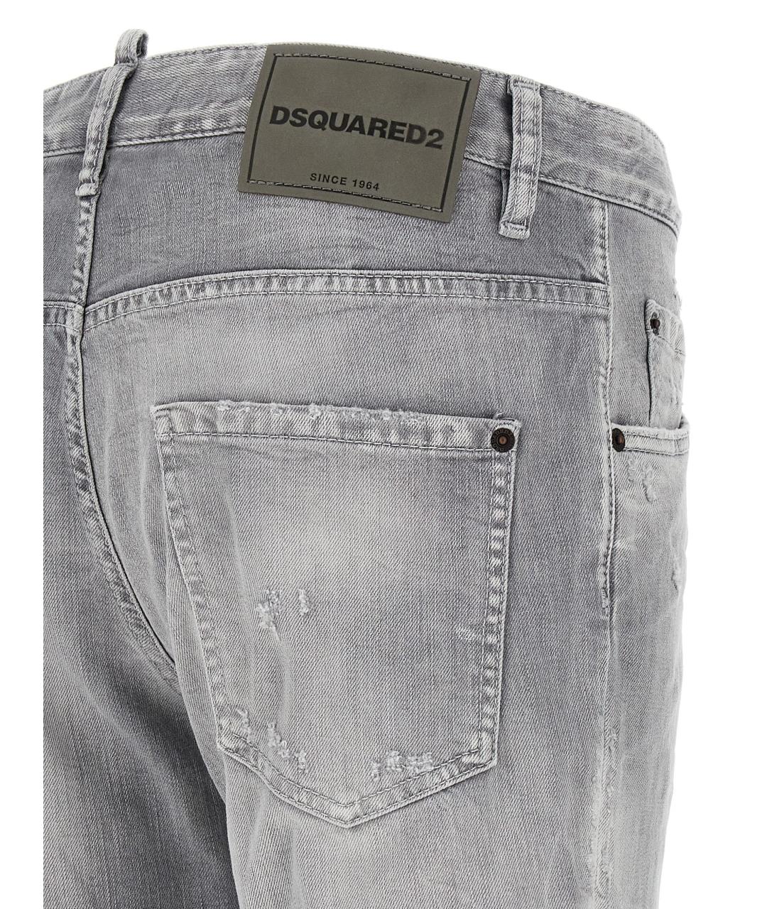 DSQUARED2 Серые хлопковые джинсы скинни, фото 4