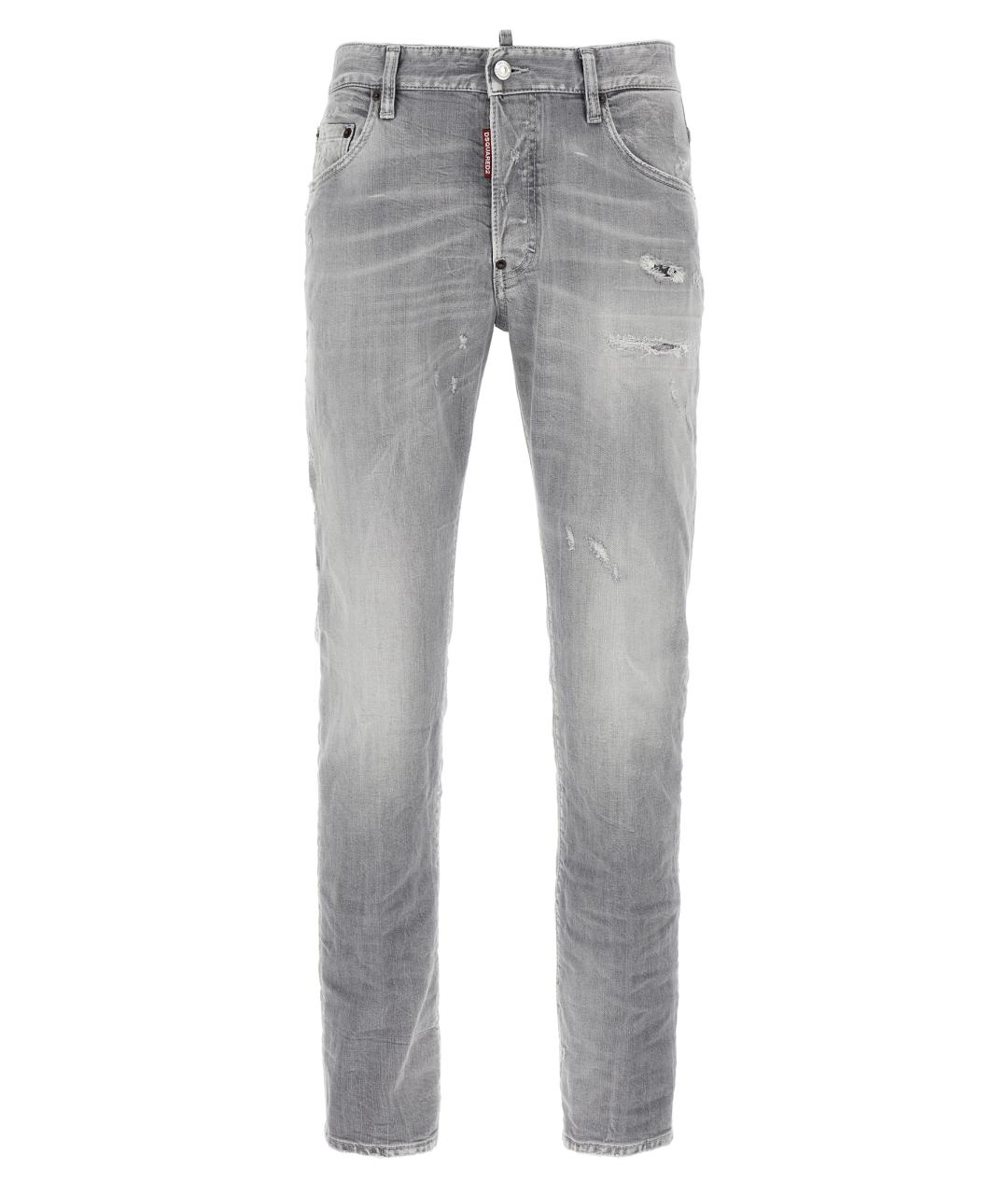 DSQUARED2 Серые хлопковые джинсы скинни, фото 1