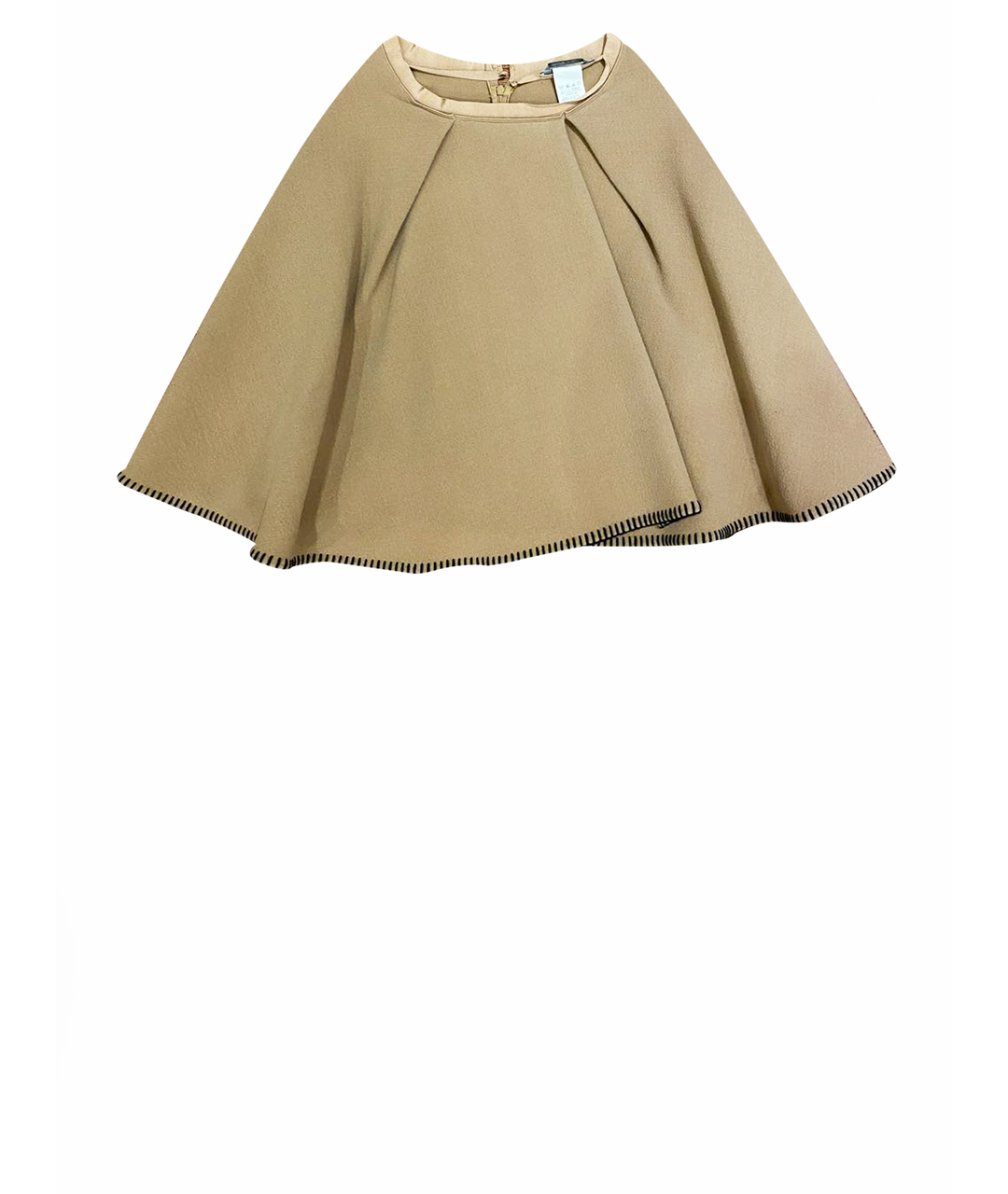 SPORTMAX Бежевая шерстяная юбка мини, фото 1