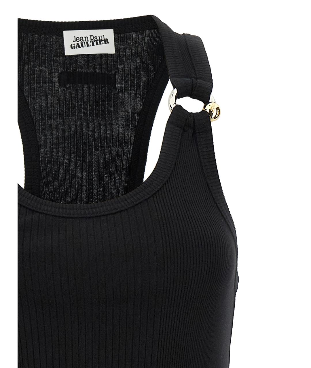 JEAN PAUL GAULTIER Черное хлопковое повседневное платье, фото 3