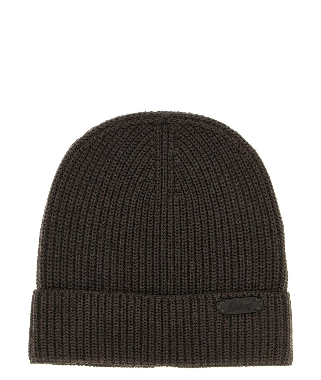 BRIONI Коричневая шерстяная шапка, фото 1