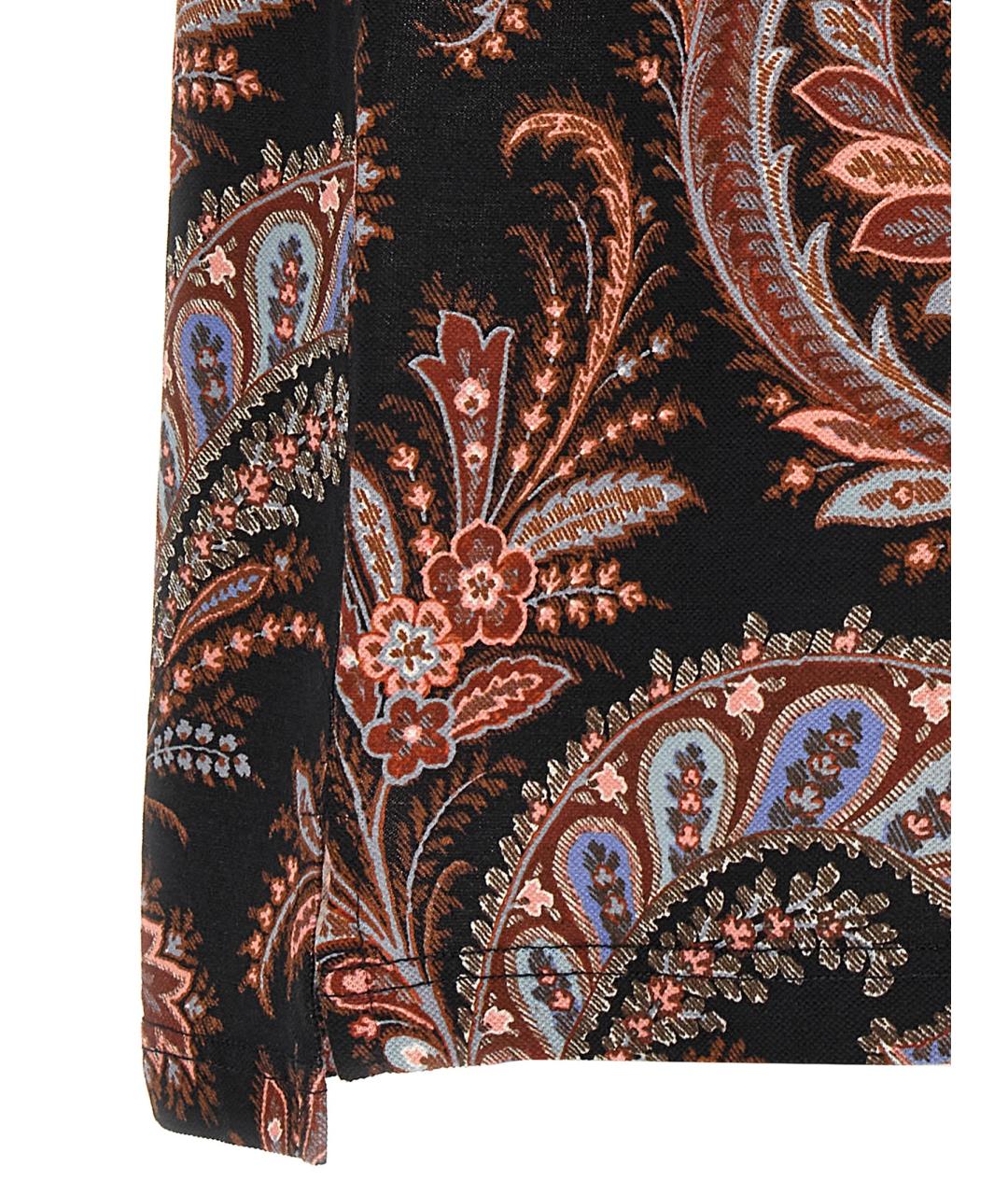 ETRO Мульти хлопковое поло с коротким рукавом, фото 4