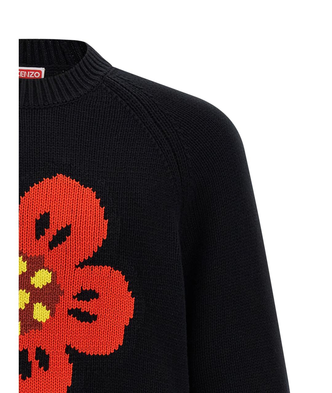 KENZO Черный хлопковый джемпер / свитер, фото 3