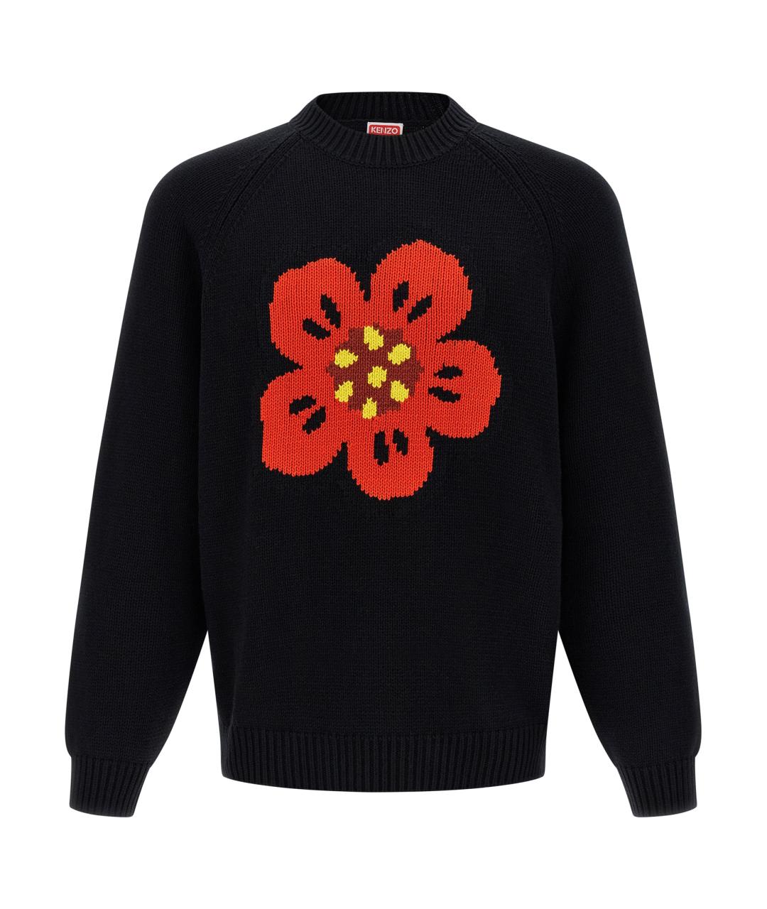 KENZO Черный хлопковый джемпер / свитер, фото 1