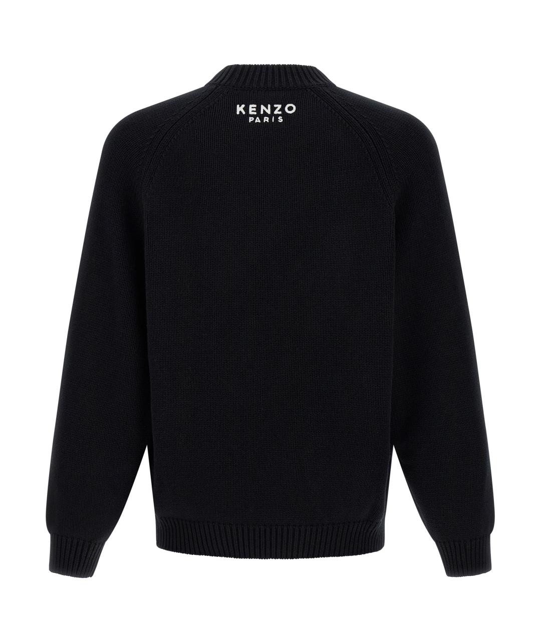 KENZO Черный хлопковый джемпер / свитер, фото 2