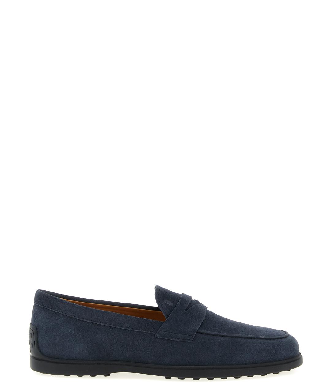 TOD'S Синие замшевые лоферы, фото 1