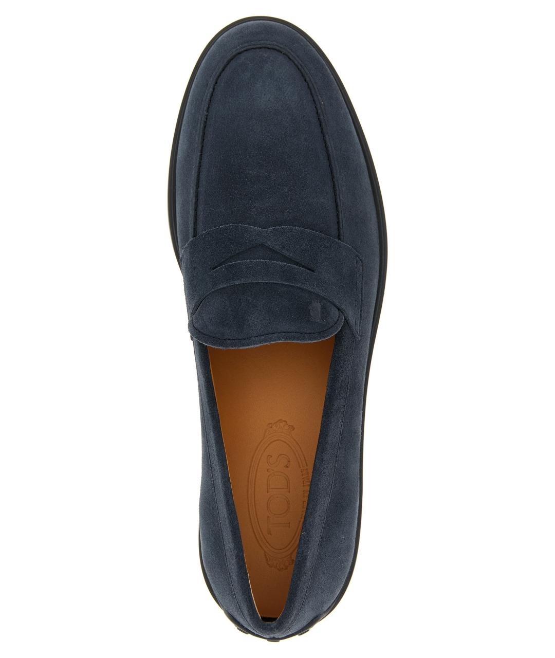 TOD'S Синие замшевые лоферы, фото 4