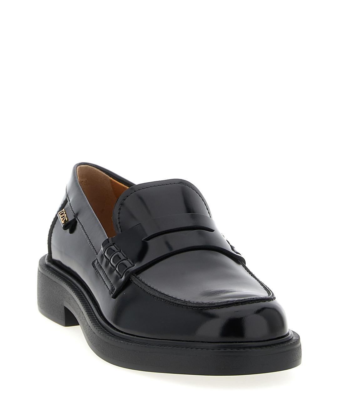 TOD'S Черные кожаные лоферы, фото 2